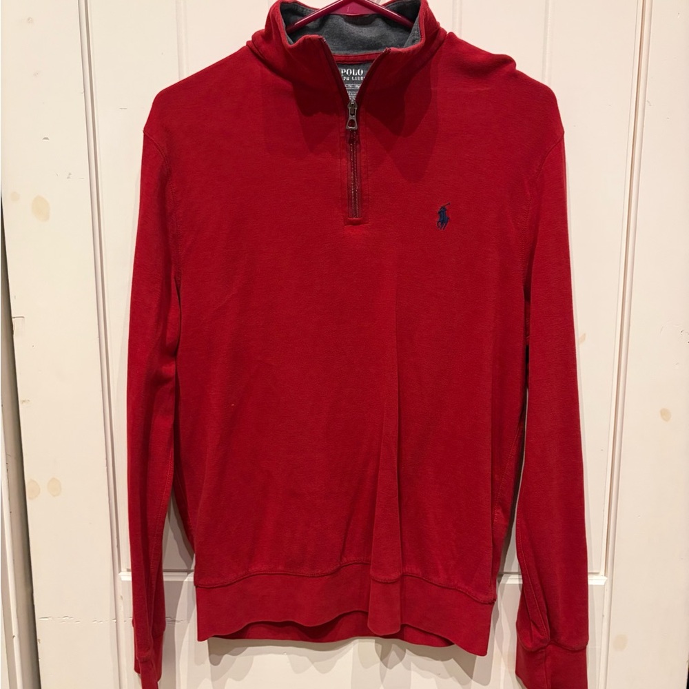 Polo by Ralph Lauren Men's Bold Red Zip-Up Sweater